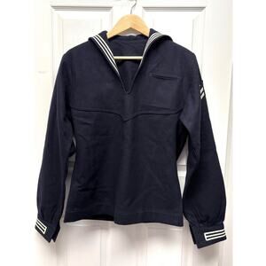 Vietnam Era U.S. Navy Dress Blue Wool Jumper 1973 Size 38L Corpsman Medical